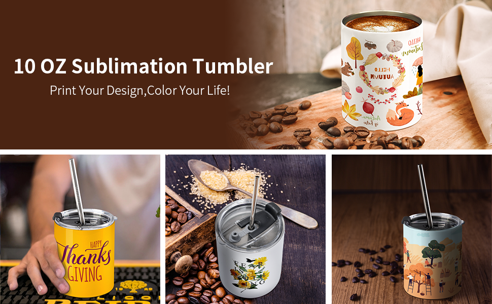 10 OZ Sublimation Blank Tumbler detail 1