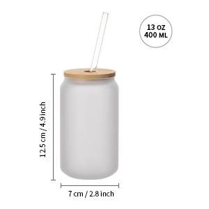 13 OZ Sublimation Glass Cans Blanks detail g