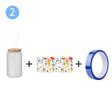 13 OZ Sublimation Glass Cans Blanks detail g