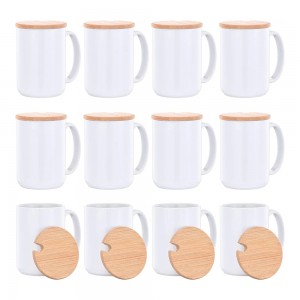 15 oz sublimation mugs autt mee bambus loki hvítum kaffikrúsum sublimation