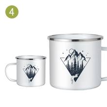 17 OZ Sublimation Blanks Enamel Mug smáatriei g