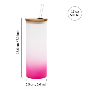 17 OZ Sublimation Blanks Glass detail g