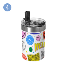 18 OZ Sublimation Tumbler White detail g