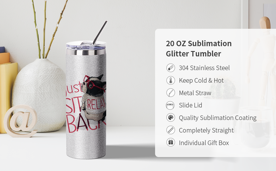 20 OZ Sublimation Bannanka Faahfaahin lacag ah g