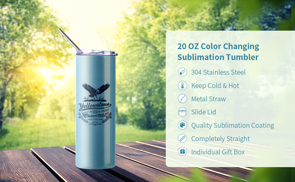 20 OZ Sublimation Tumblers UV Faahfaahinta midabka g