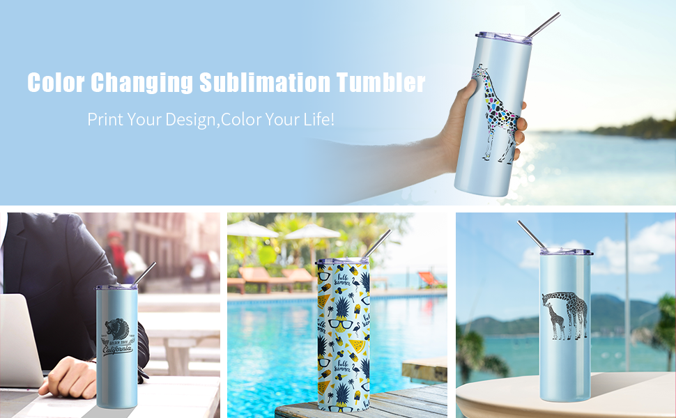 20 OZ Sublimation Tumblers UV Faahfaahinta midabka g