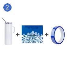 20 OZ White Mugs with Handle detail g