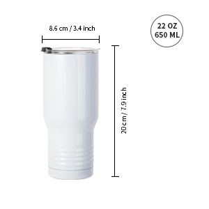 22 OZ Caddaan Sublimation Tumbler Koobabka Baabuurka tafatiran g