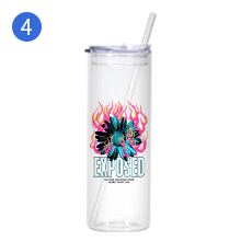 25 OZ Sublimation Glass Banns Faahfaahin maqaarka ah g