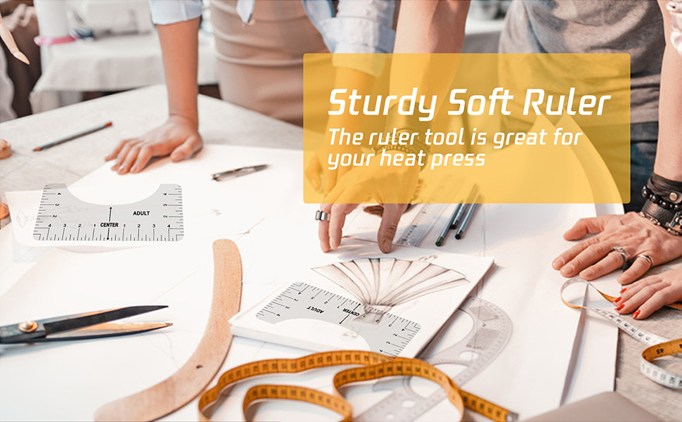6 PCS T-Shirt Ruler Guide Alignment Tool