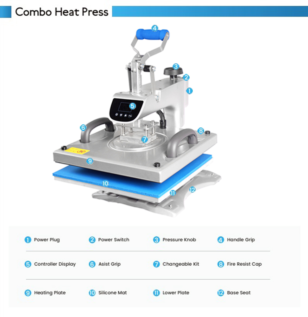 Xinhong Heat Press Press Revidents: Iigu hanuuniyo