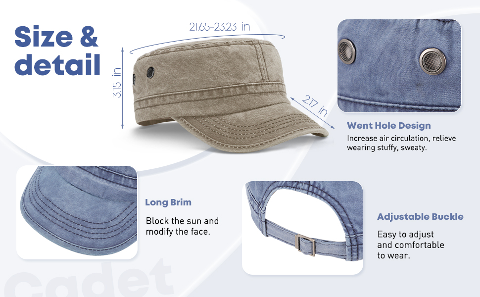Cadet Army Caps smáatriei