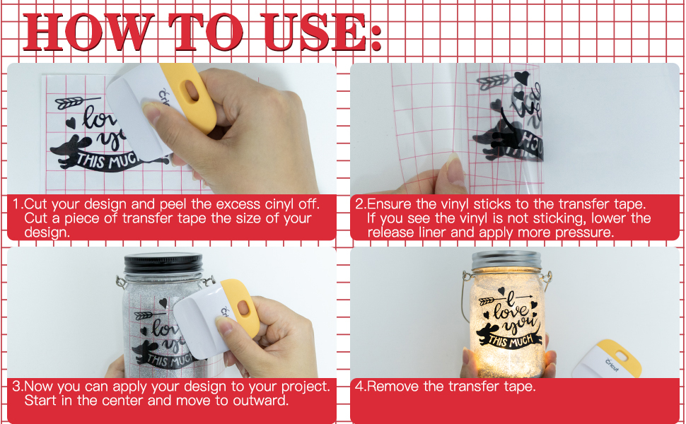 Clear Vinyl Transfer Paper Tape Roll detail