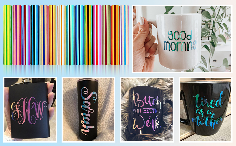 Holographic Vinyl Set for Cricut detail 