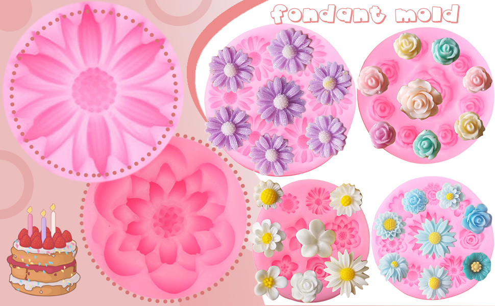 Rose Flower Silicone Molds detail 