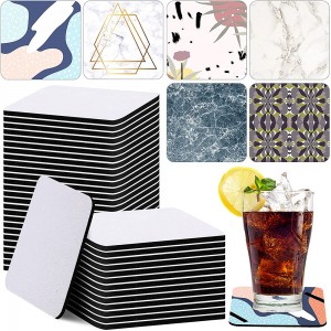 Ferningur sublimation coaster sublimation aueur bollamottur aueur gúmmístr?nd hitaflutnings bikarmottur aueur bolla mottur
