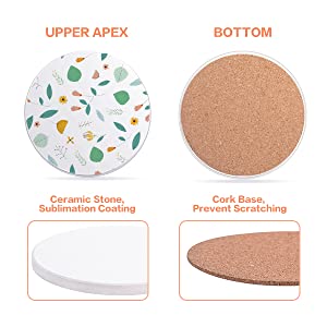Sublimation Blanks Coaster fyrir drykki smáatriei