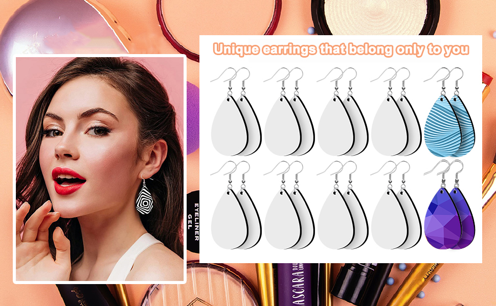 Sublimation Printing Earrings Unfinished detali