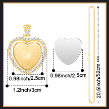 Sublimation Rhinestone Trays Pendant Set detail