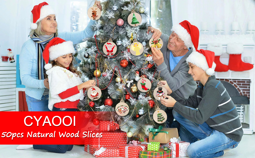 Wooden Christmas Ornaments detail 1