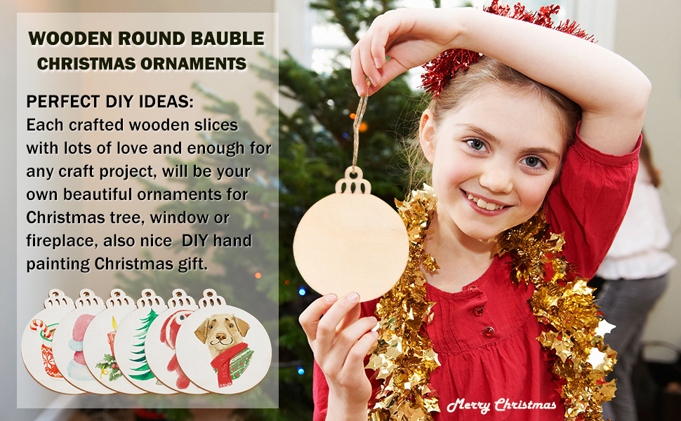 Wooden Christmas Ornaments detail b