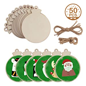 Wooden Christmas Ornaments detail a