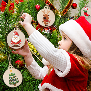 Wooden Christmas Ornaments detail b