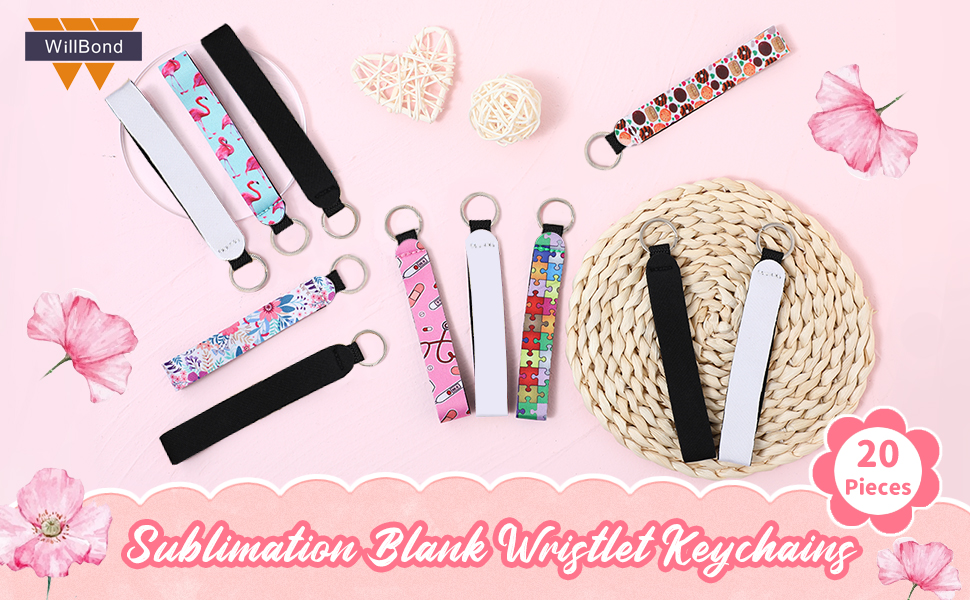 Wrist Lanyard Sublimation Keychain smáatriei