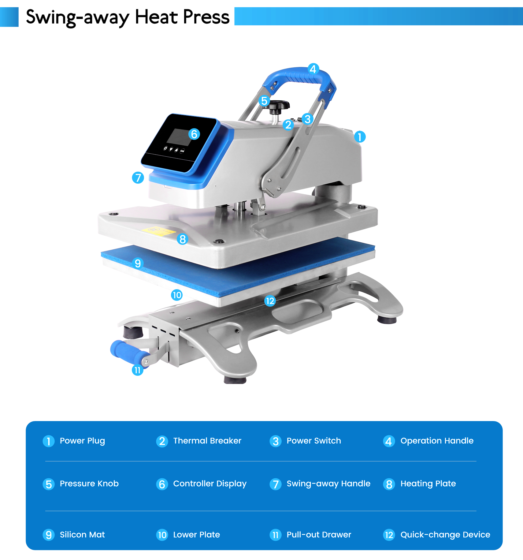 swing away heat press